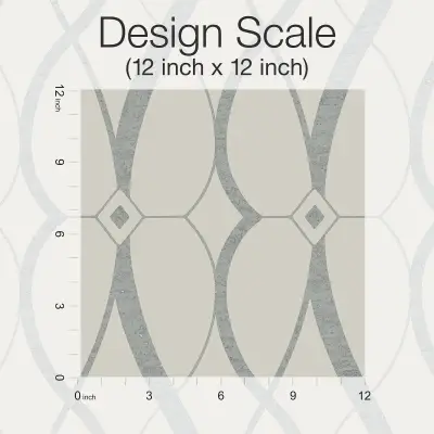 Graceful Geo Wallpaper - Beige/Silver