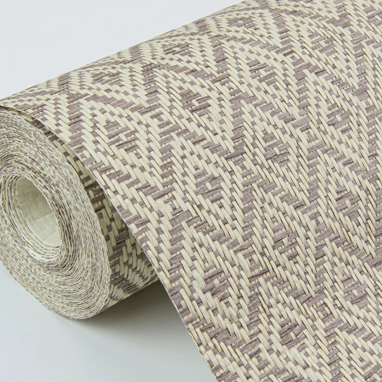 Hui Paper Weave Grasscloth Wallpaper - Mauve