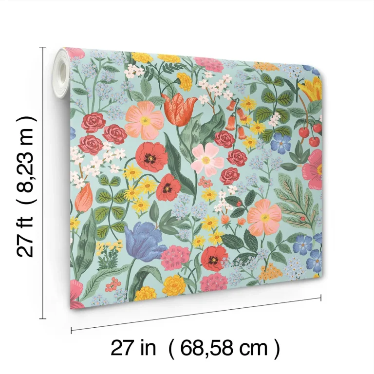 Rifle Paper Co. Blossom Wallpaper - Light Blue — Ảnh 2