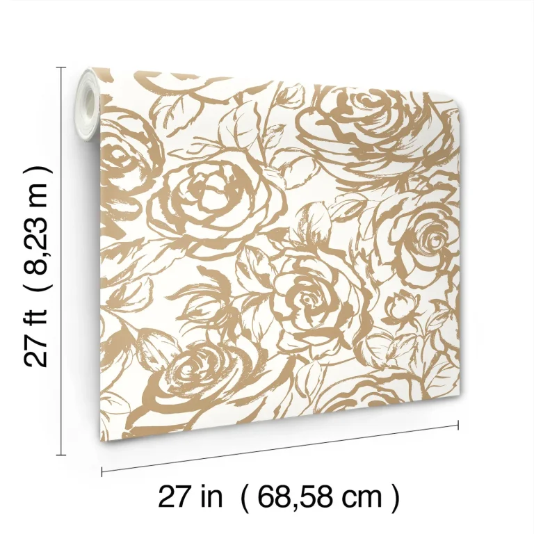 Nelda Rose Wallpaper - Gold — Ảnh 7
