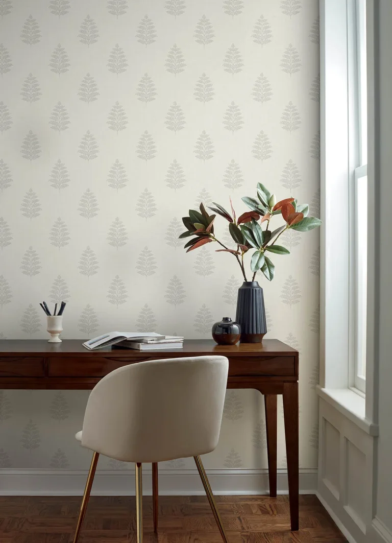 Chesapeake Frond Leaf Wallpaper - Cream — Ảnh 2