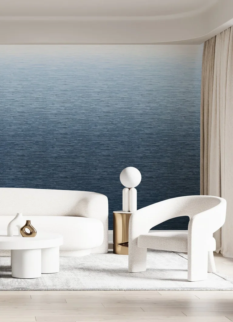 Into the Deep Ombre Wall Mural - Dark Blue — Ảnh 8