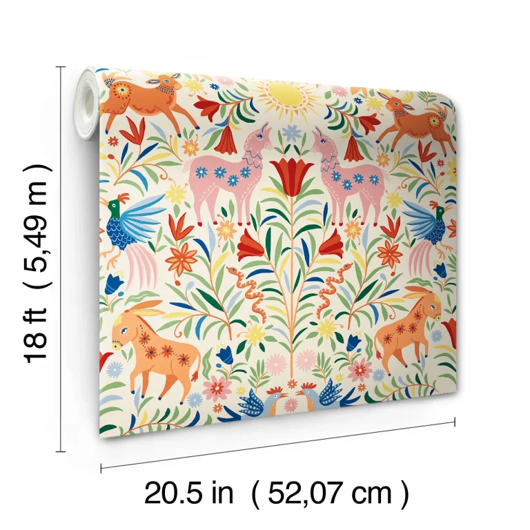 Whimsical Creatures Peel and Stick Wallpaper - Cream — Ảnh 6