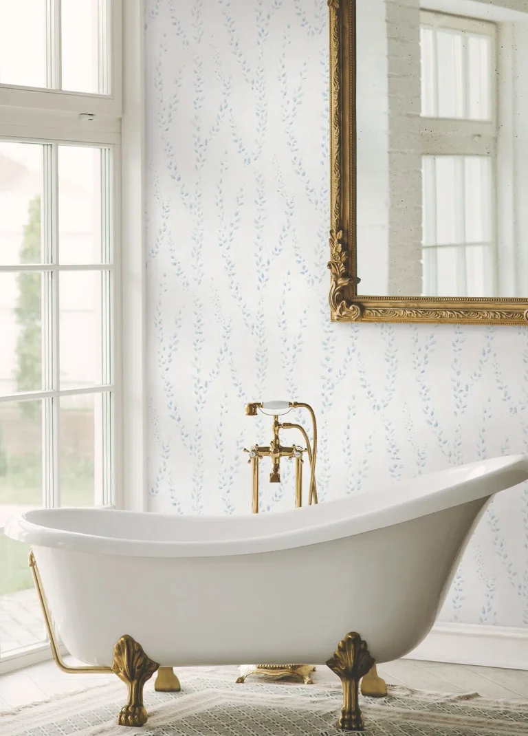 Alpenrose Vine Wallpaper - Sky Blue — Ảnh 2