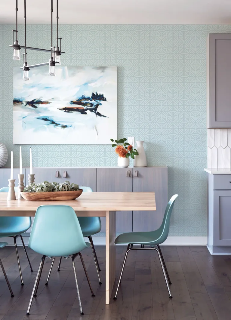 Hesper Geometric Wallpaper - Sky Blue — Image 4