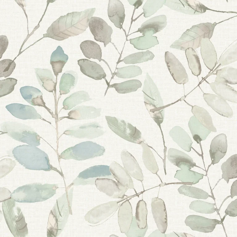 Chesapeake Pinnate Leaves Wallpaper - Mint — Ảnh 2