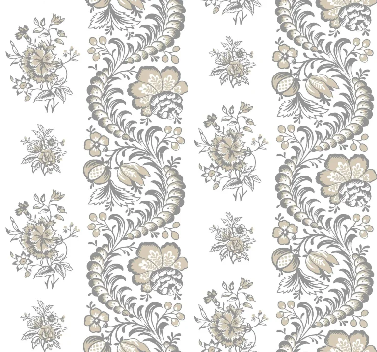 Beaumont Floral Stripe Wallpaper - Charcoal — Image 5