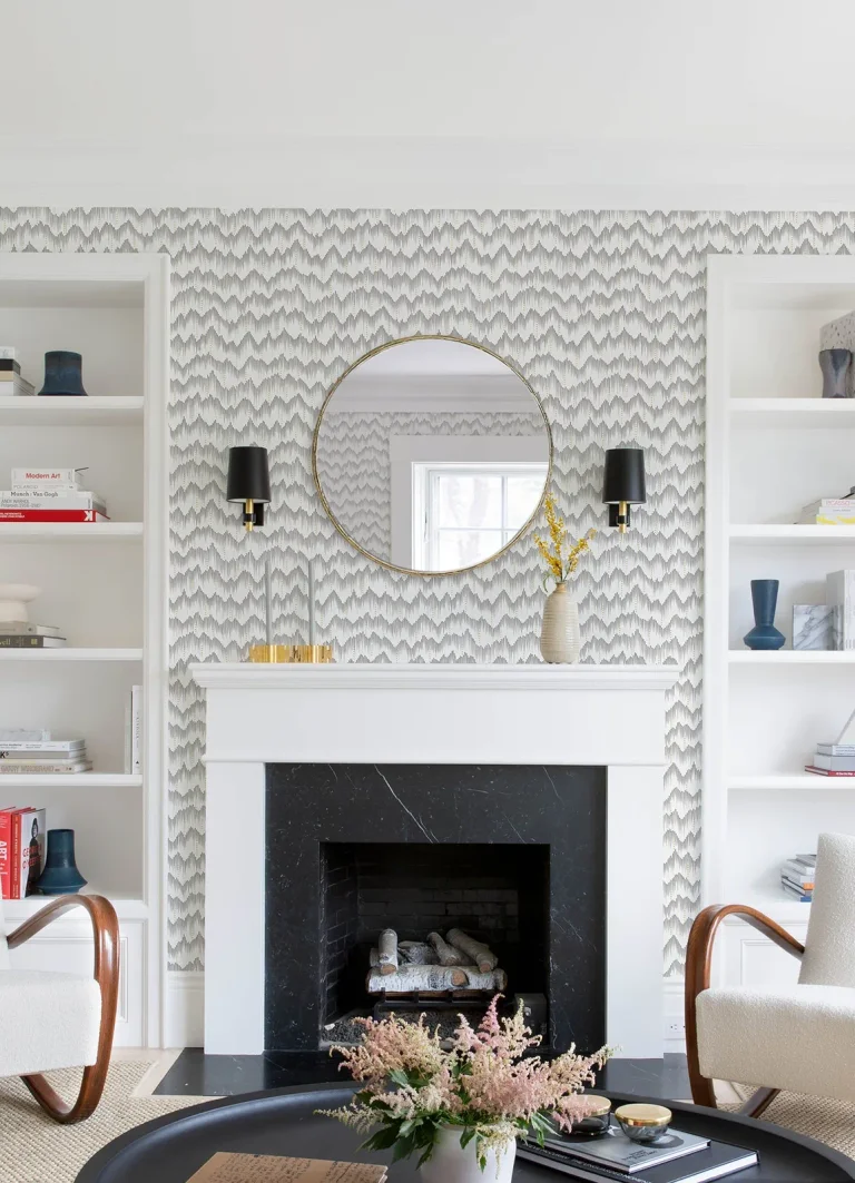 Holmby Brushstroke Zigzag Wallpaper - Grey — Ảnh 3