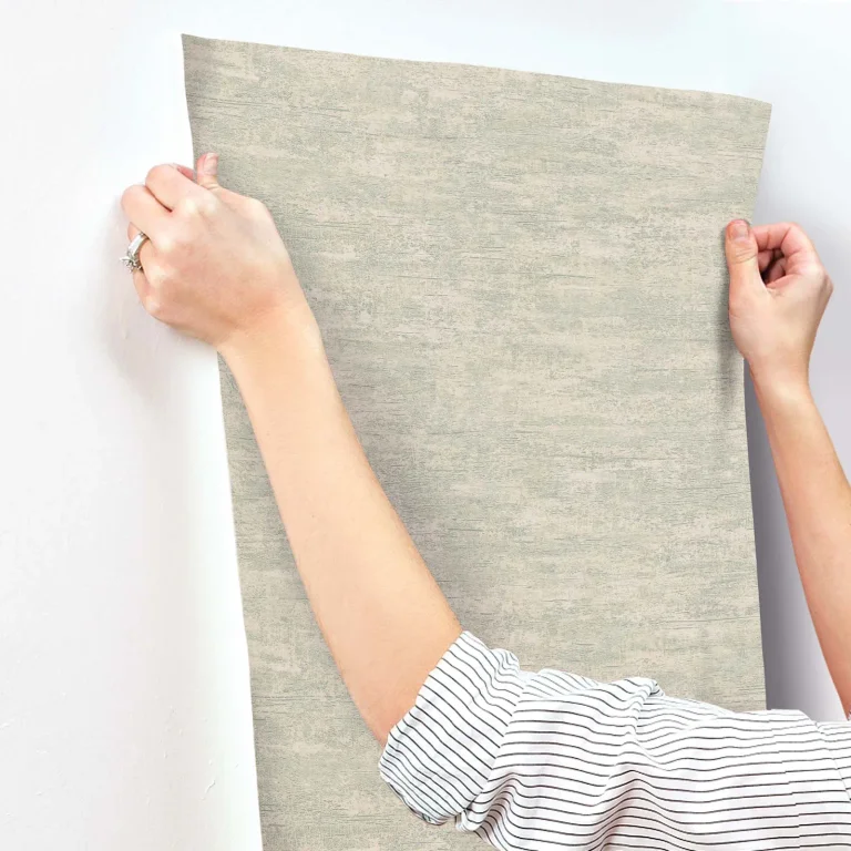 Weathered Stucco Wallpaper - Ecru — Ảnh 6