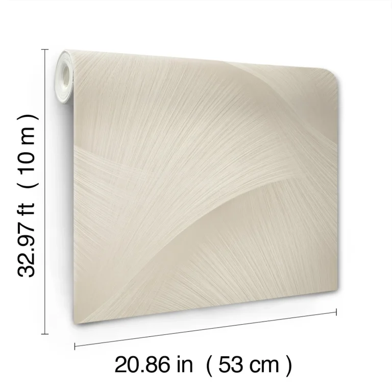 Etched Reeds Abstract Wallpaper - Beige — Image 5