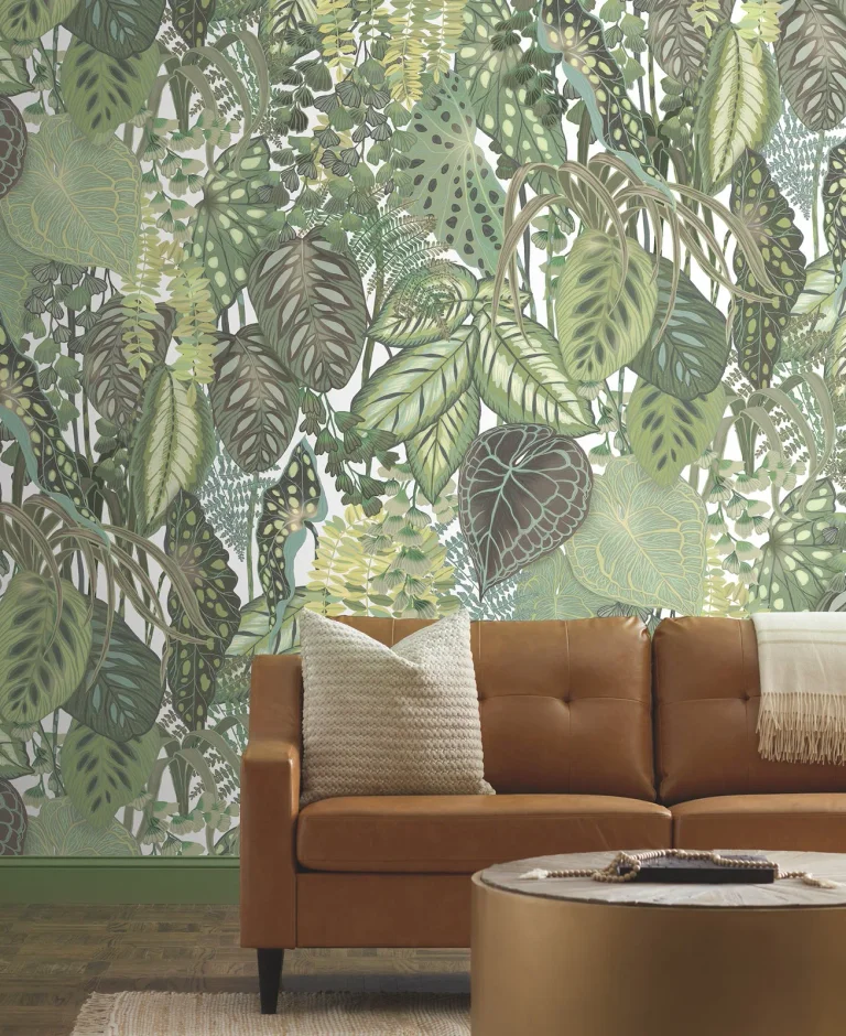 Greenery Mural Cotton Wall Mural - Cotton — Image 3