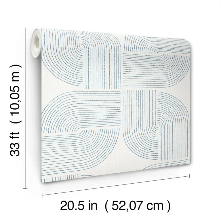 Savoye Spiral Arches Wallpaper - Dark Blue — Ảnh 6