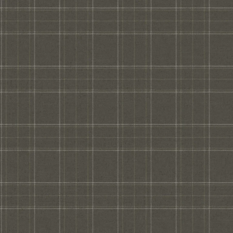 Chesapeake Fox Hollow Dashed Plaid Wallpaper - Charcoal — Ảnh 5