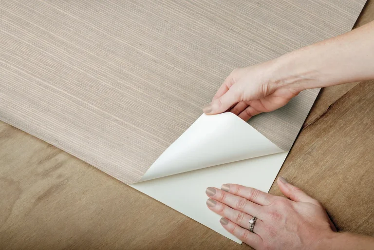 Natural Grasscloth Peel and Stick Wallpaper - Warm Grey — Ảnh 6