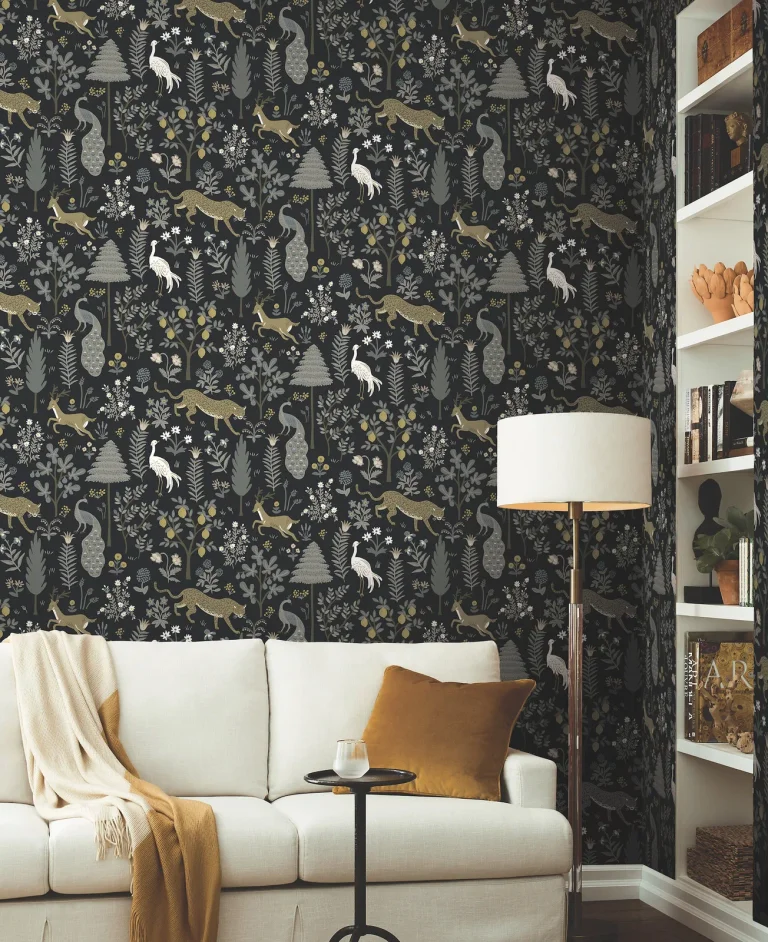 Rifle Paper Co. Menagerie Wallpaper - Black