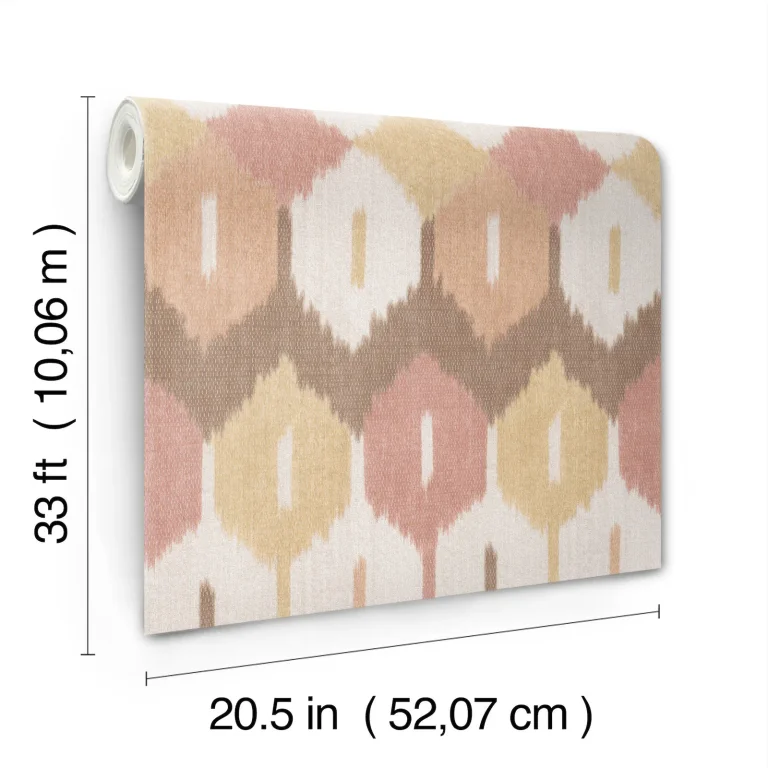 Abilene Ikat Wallpaper - Apricot — Ảnh 2