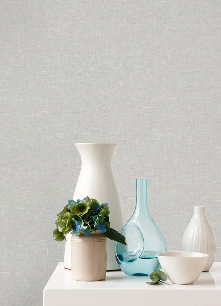 Donmei Linen Wallpaper - Light Grey — Ảnh 4