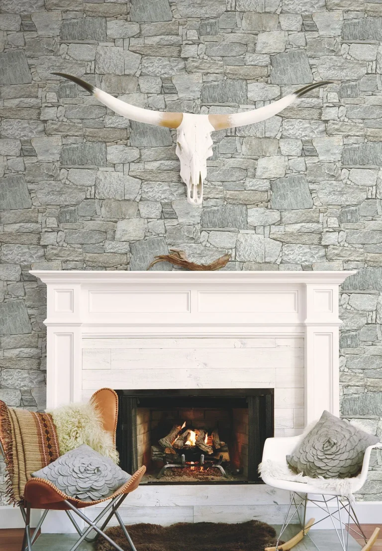 Chateau Stone Peel and Stick Wallpaper - Natural — Image 6