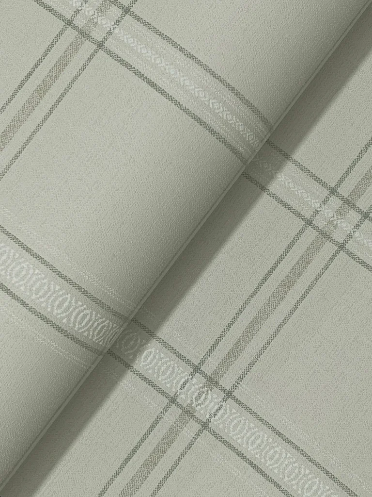 Chesapeake Auberge Plaid Wallpaper - Light Sage — Image 7