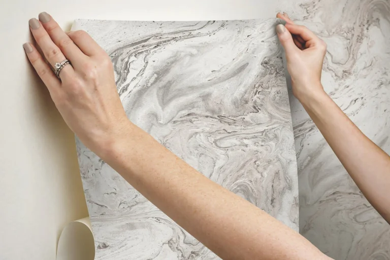Oil & Marble Peel and Stick Wallpaper - Clay/Taupe — Ảnh 4