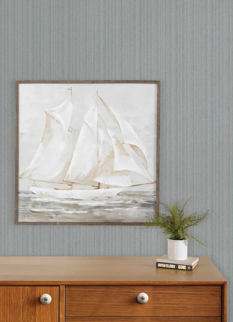 Chesapeake Stokes Chevron Stripe Wallpaper - Blue — Ảnh 3