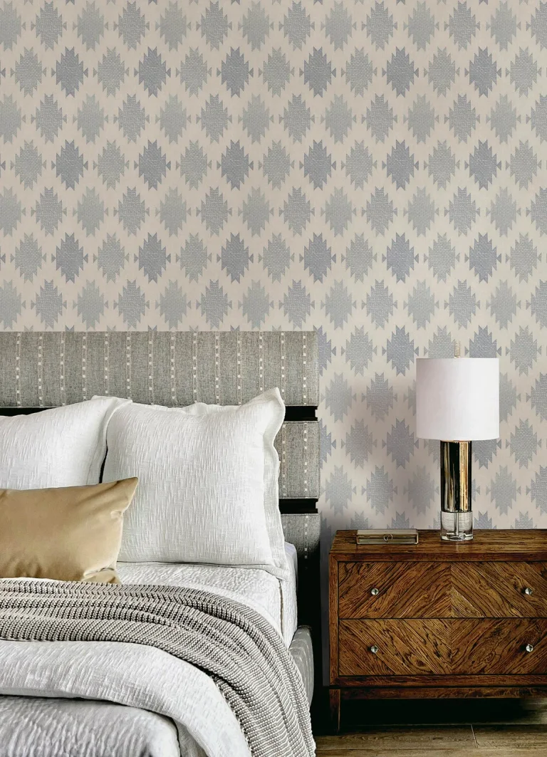 Chesapeake Stitched Heirloom Wallpaper - Indigo — Ảnh 3