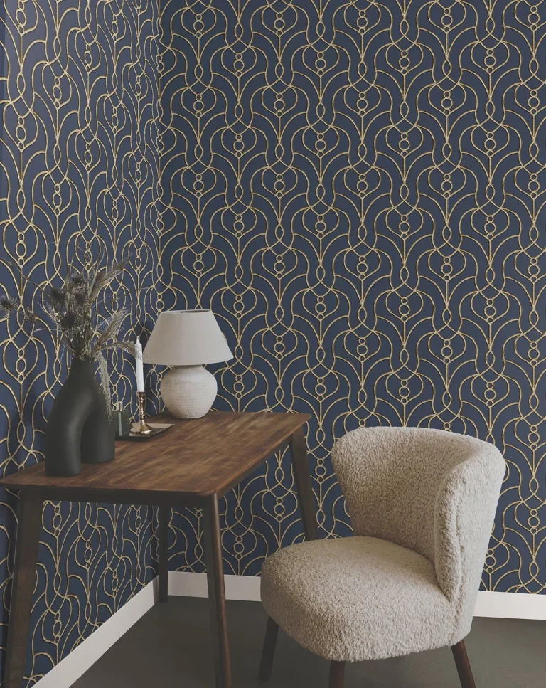 Candice Olson Divine Trellis Wallpaper - Navy — Ảnh 7