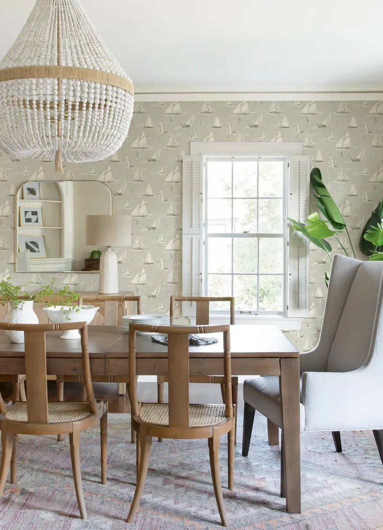 Chesapeake Leeward Sailboat Wallpaper - Light Grey — Ảnh 4