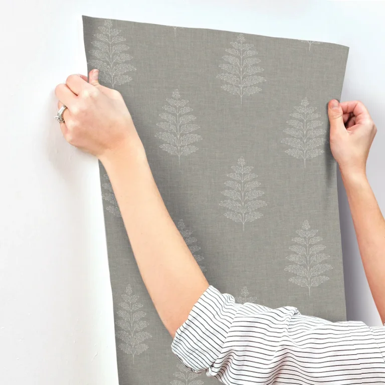 Chesapeake Frond Leaf Wallpaper - Charcoal — Ảnh 7