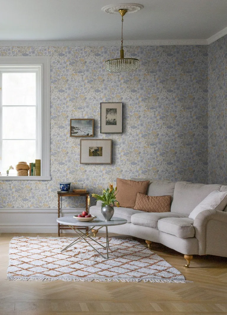 Hava Meadow Flowers Wallpaper - Light Blue — Ảnh 3