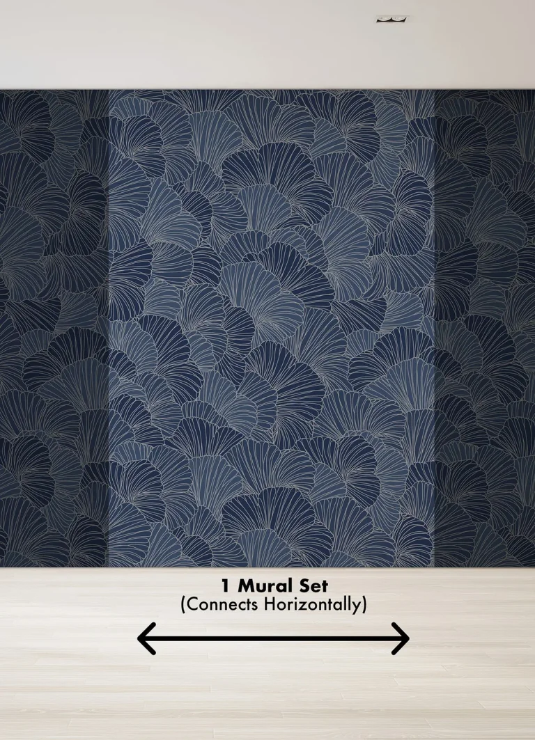 Petals Wall Mural - Royal Blue — Ảnh 2