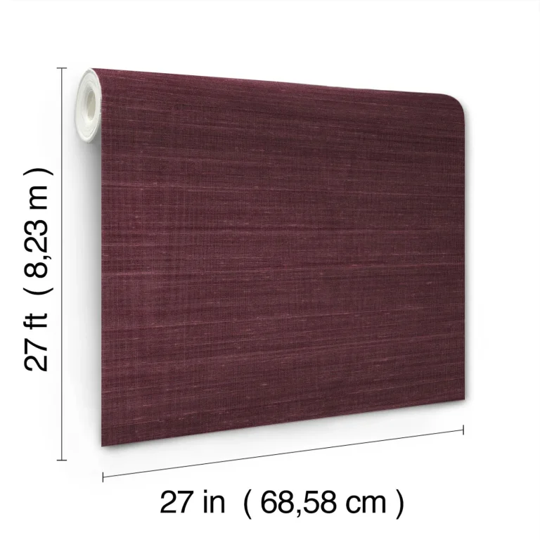 Sari Silk Faux Fabric Wallpaper - Merlot — Ảnh 6