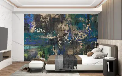 Green Explosion Wall Mural - 312cm x 219cm