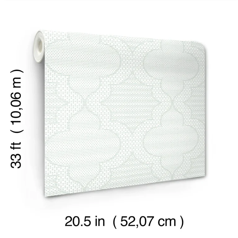 Ernest Quilted Quatrefoil Wallpaper - Turquoise — Ảnh 4