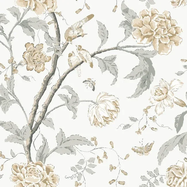 Teahouse Floral Wallpaper - Neutrals — Ảnh 5