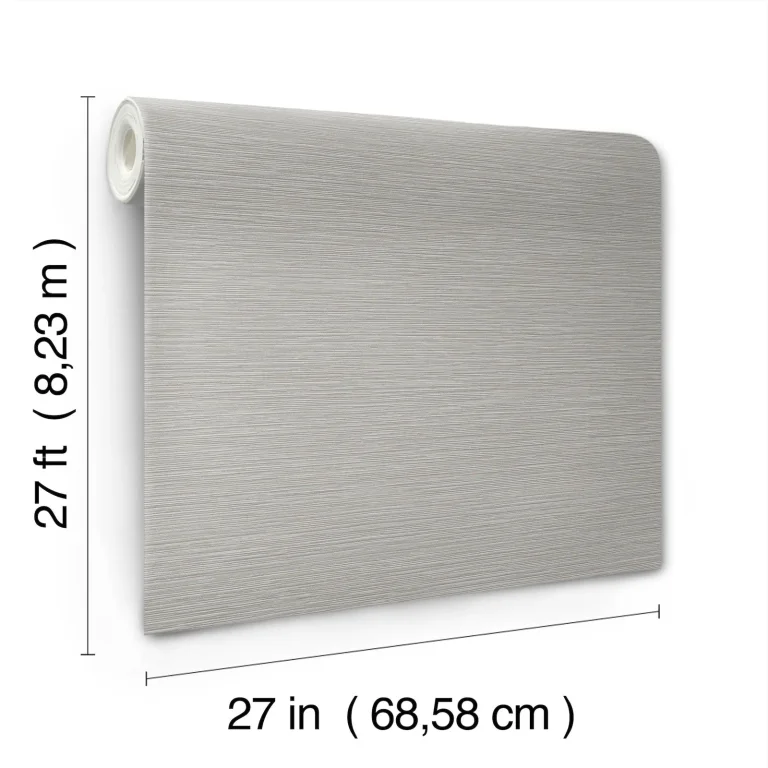 Oasis Faux Grasscloth Wallpaper - Grey — Ảnh 6
