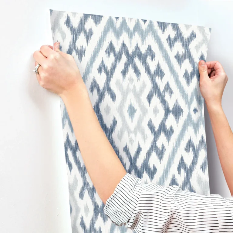 Solola Ikat Wallpaper - Blue — Ảnh 7