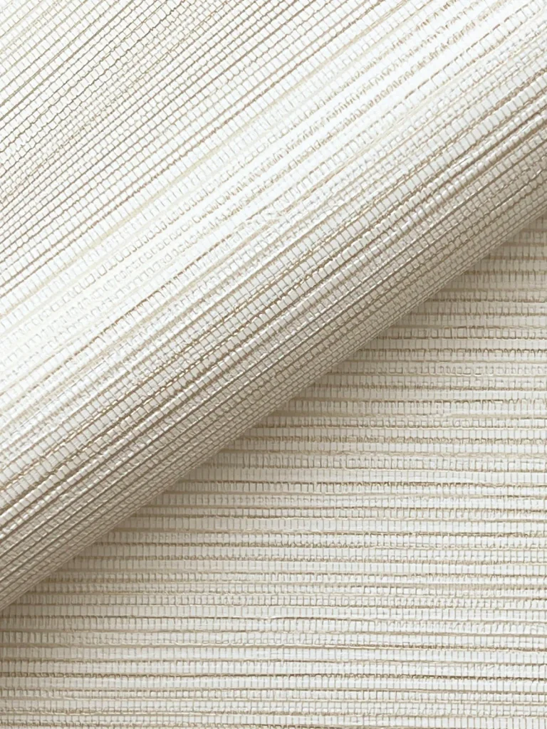 Lorn Faux Grasscloth Wallpaper - Cream — Image 3