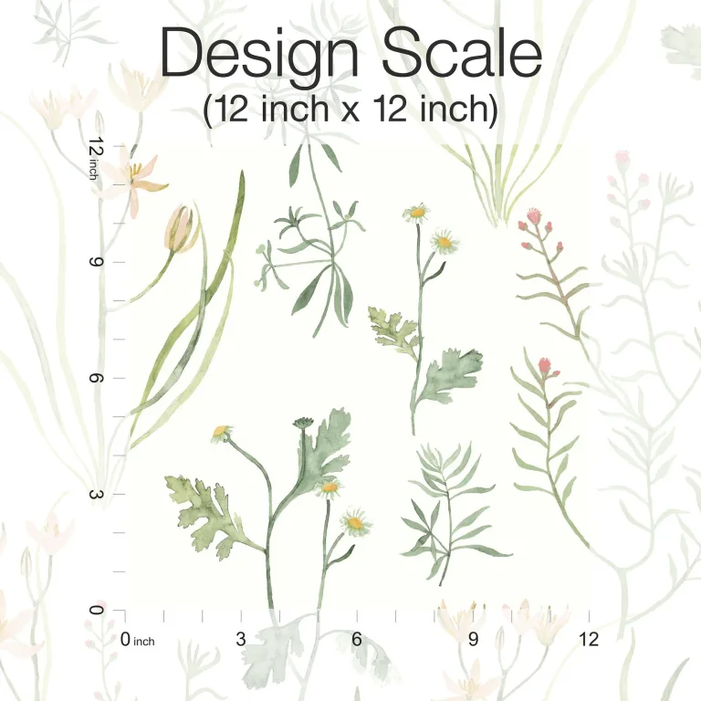 Alpine Botanical Peel and Stick Wallpaper - Peach — Ảnh 3