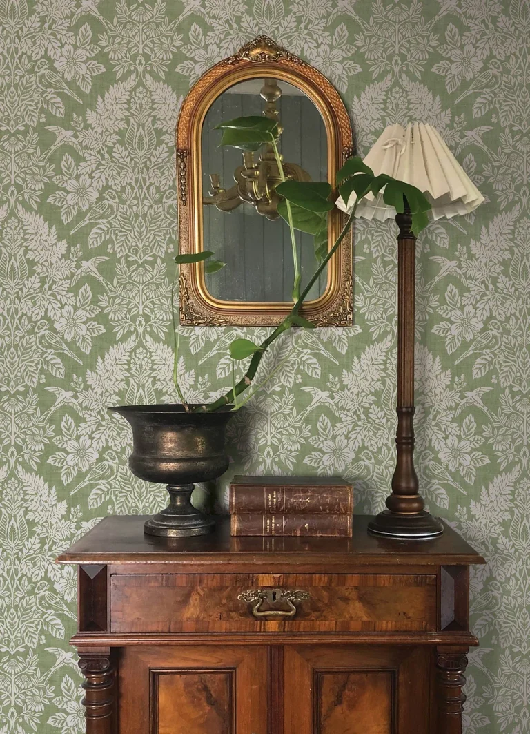 Chris Loves Julia Finch Woodland Damask Wallpaper - Light Green — Image 7