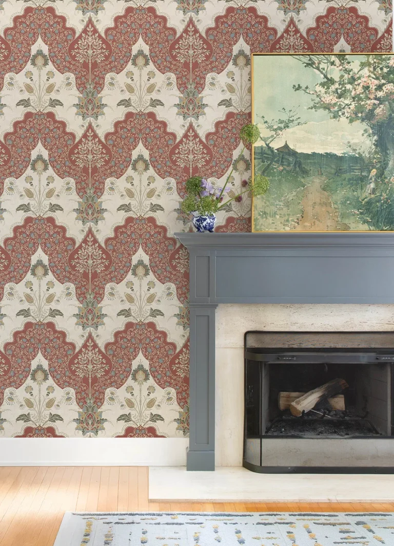 Auden Floral Grandeur Wallpaper - Ruby — Ảnh 2