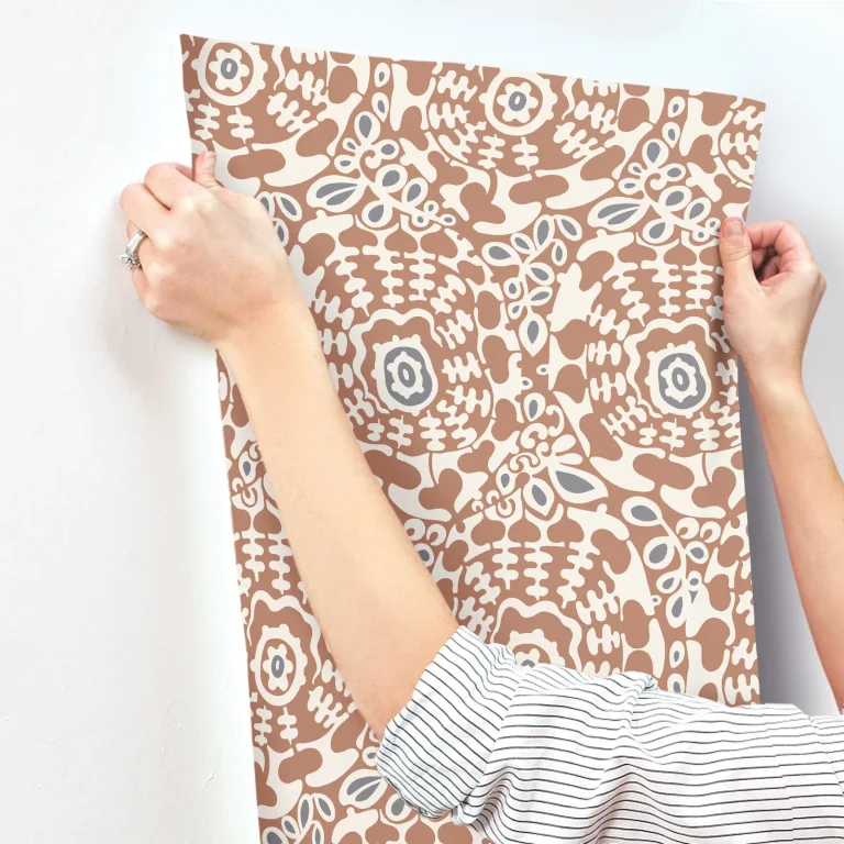 Divine Abstract Medallion Wallpaper - Rust — Ảnh 3