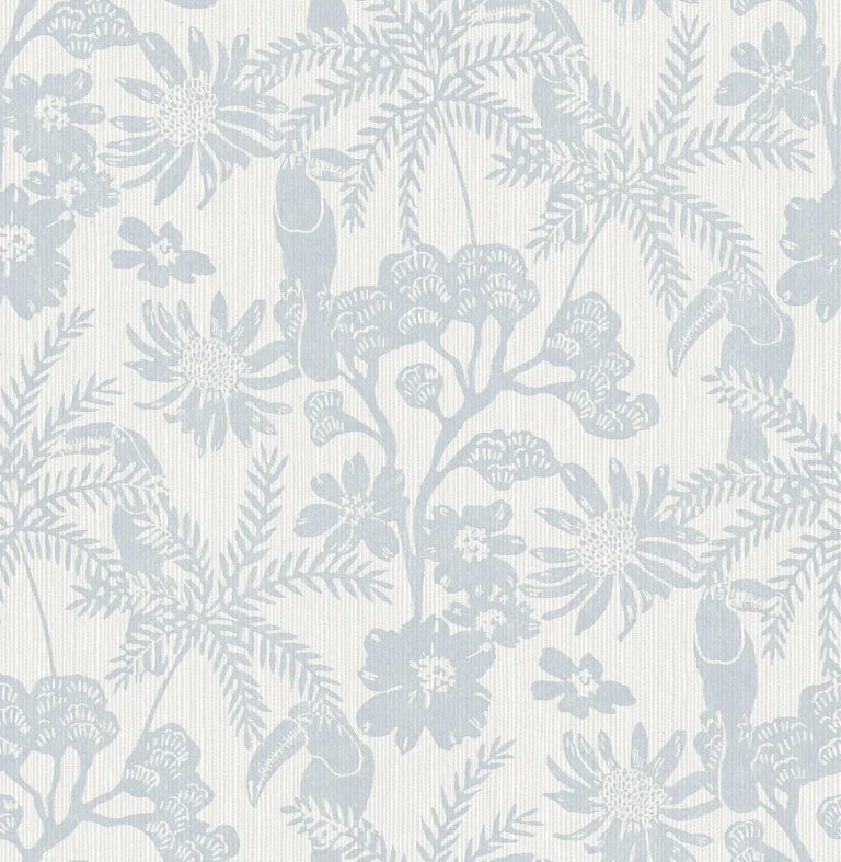 Jacaranda Tropical Trail Wallpaper - Light Blue — Ảnh 2