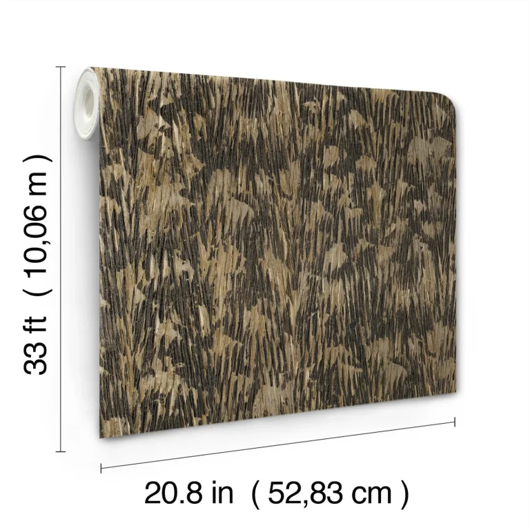 Gilded Plume Wallpaper - Black — Image 3