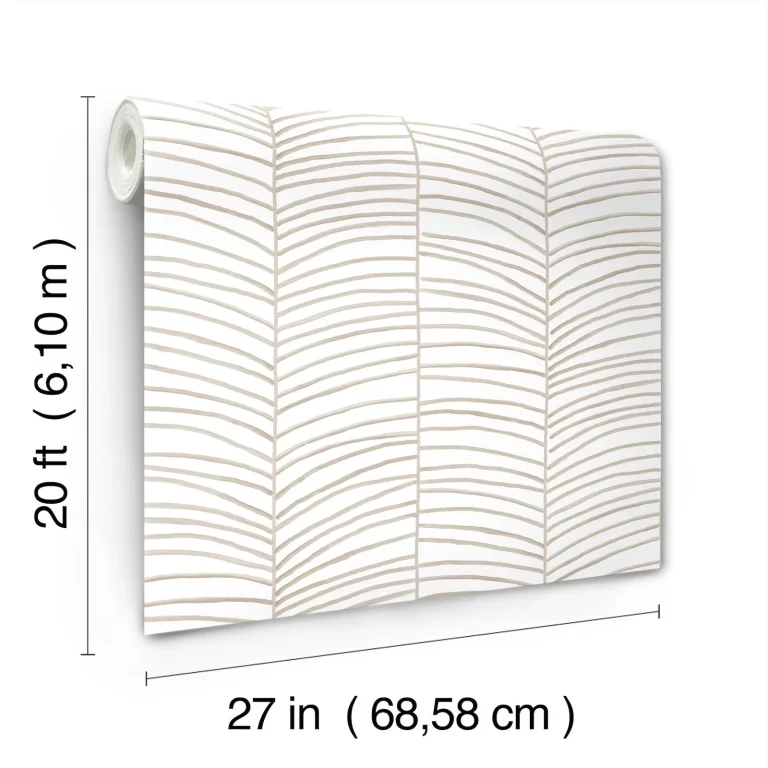 Cascade Palm Chic Tropics Peel and Stick Wallpaper - Taupe — Ảnh 6