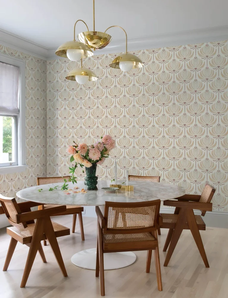 Ferrenby Floral Fan Wallpaper - Apricot — Ảnh 5