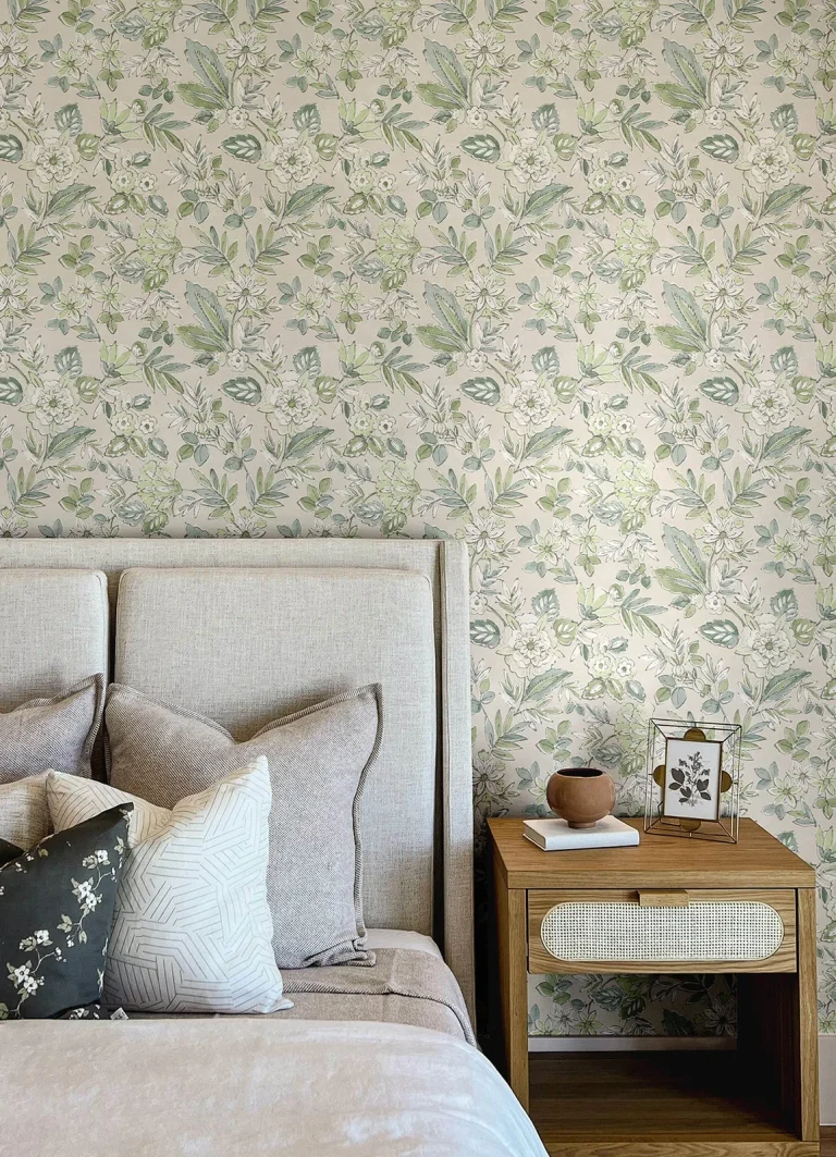 Chesapeake Begonia Floral Trail Wallpaper - Sea Green — Ảnh 2