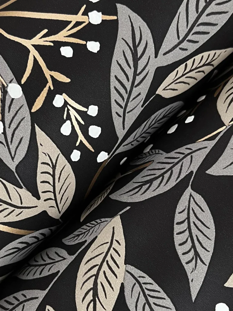 Rifle Paper Co. Willowberry Wallpaper - Black — Ảnh 5