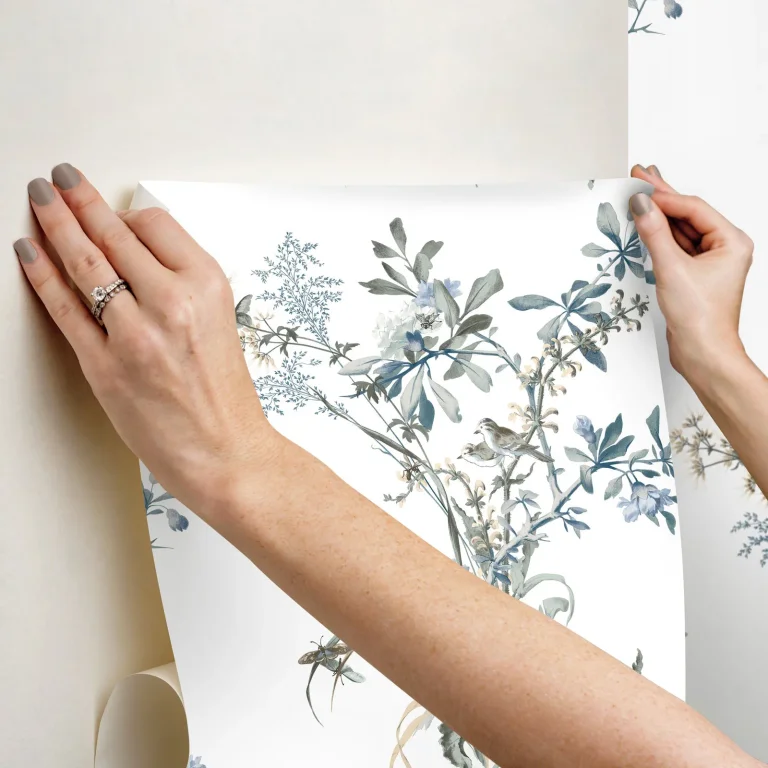 Wild Flowers Peel and Stick Wallpaper - Jade — Ảnh 3