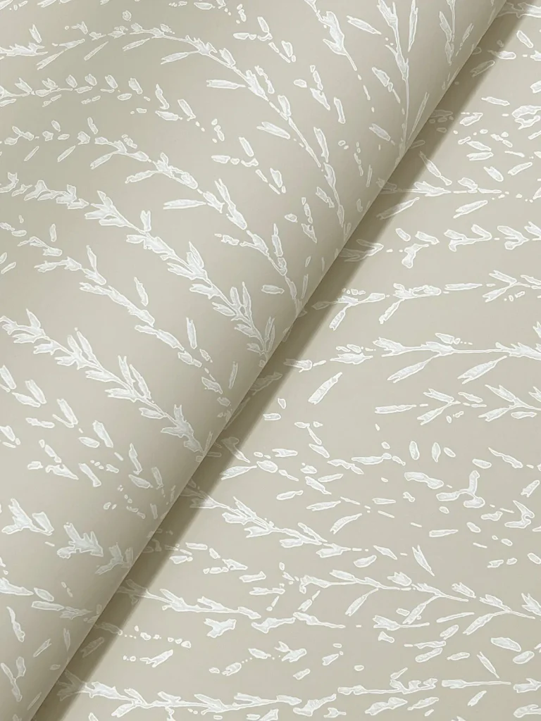 Willow Song Botanical Wallpaper - Taupe